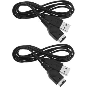 2Pcs USB Power Charger Cable Cord Compatible with Nintendo NDS/Gameboy Advance SP USB Charging Cable Lead Accessories Black in Saudi Arabia