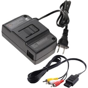 UKCOCO مجموعة واحدة من محول الطاقة للعبة N64 محول الطاقة شاحن الطاقة لإمداد الطاقة N64 شاحن لعبة محول الطاقة الأسود لملحقات ألعاب N64 in Kuwait