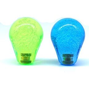 Arcity 2 Pieces Arcade Joystick Bat Top Big Head Oval Handle Knob American Type Green and Blue Transparent for Zippy SANWA SEIMITSU Arcade1up Machine Console Cabinet New (HY-PJ094-2)