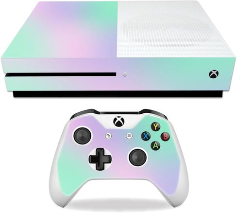 جراب MightySkins متوافق مع Microsoft Xbox One S - Cotton Candy | غطاء لاصق من الفينيل واقٍ ومتين وفريد من نوعه | سهل التركيب والإزالة وتغيير الأنماط، صنع في الولايات المتحدة الأمريكية in Kuwait