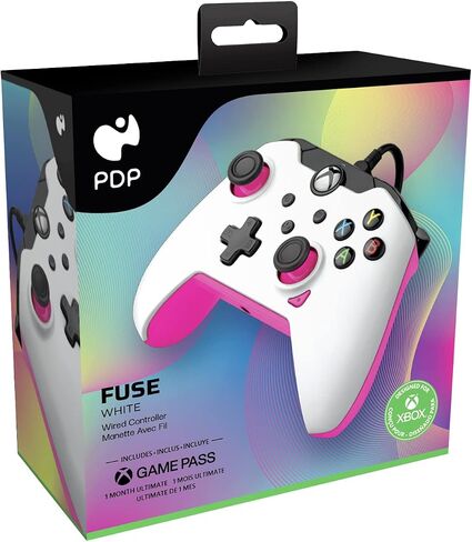PDP Gaming Xbox Wired Controller - Fuse White/Pink in Saudi Arabia
