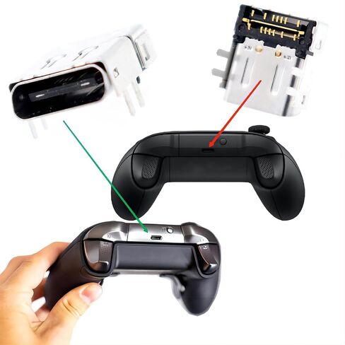 Deal4GO جديد USB-C SYNC منفذ شحن Type-C استبدال المقبس لسلسلة Xbox X/S 1914 Xbox Elite Series 2 تحكم 1797 in Saudi Arabia