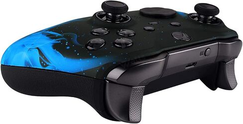 وحدة تحكم 7 Watts Elite Series 2 معدلة - Custom Pro Rapid Fire Mod - لألعاب Xbox One Series X S اللاسلكية والسلكية للكمبيوتر الشخصي - White Fire in Saudi Arabia