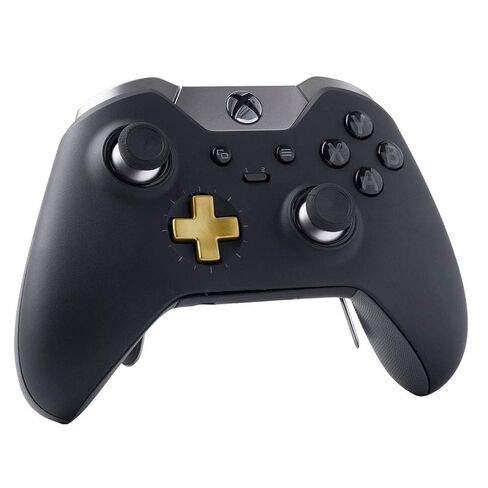 قطع معدنية على شكل حرف D من TOMSIN بديلة لجهاز Xbox One ، أطقم استبدال لوحة اتجاهية لأجهزة Xbox One Elite/S / وحدات التحكم Elite Series 2 (الأوجه والقياسية) (ذهبي) in Kuwait