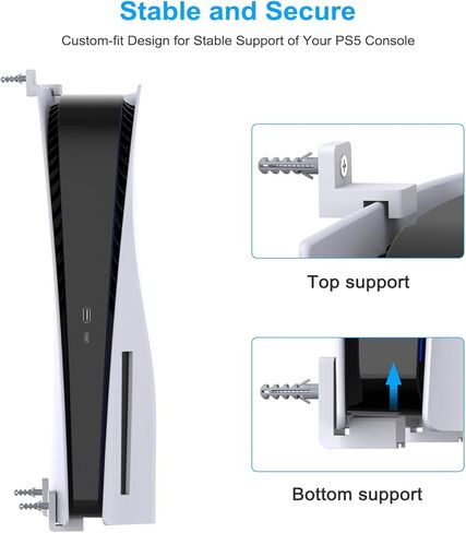 حامل Klipdasse على الحائط لملحقات PS5، حامل صغير متوافق مع أقراص Playstation 5 والرقمية in Kuwait