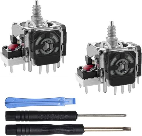 Gorliskl 2 Pack Controller 3D Analog Joystick Thumb Sticks Replacement Repair Parts for Xbox One Elite 2- - Fixes Stick Drift, Broken, and Loose Joysticks on Elite Series 2 Controllers in Kuwait