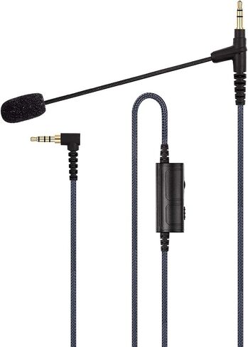 Cable Boom Microphone Compatible with HyperX Cloud Flight | 3.5mm Jack Headphone - Volume Control for Playstation PS4 or Xbox One Controller, PC, Tablet,Laptop,Smartphone - Boompro Gaming Mic (200CM) in Saudi Arabia