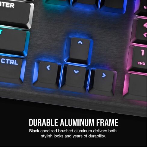لوحة مفاتيح الألعاب الميكانيكية Corsair K60 RGB Pro - مفاتيح مفاتيح ميكانيكية CHERRY - إطار من الألومنيوم المتين - إضاءة خلفية RGB قابلة للتخصيص لكل مفتاح (متجددة) in Saudi Arabia