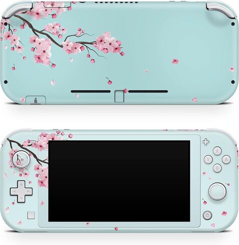 غلاف لاصق على شكل زهرة من TACKY DESIGN متوافق مع Nintendo Switch Lite، غلاف أزرق لطيف لغطاء Nintendo Switch Lite، ملصق ملتف بالكامل من الفينيل الفاخر 3M in Kuwait