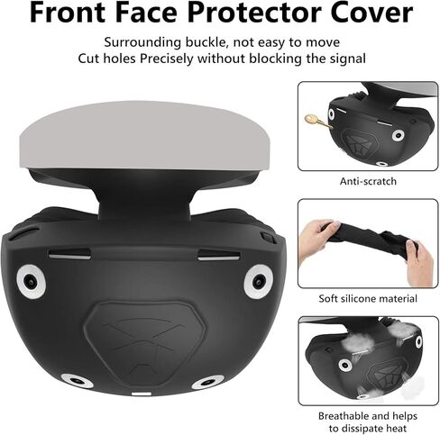 PSVR 2 Accessories, Silicone Face Cushion Cover, PSVR 2 Glasses Headset Protector Cover for Playstation VR2, Lens Dust Cover, PS VR2 Sense Controller Silicone Pad, PSVR2 Accessories Kit. in Kuwait