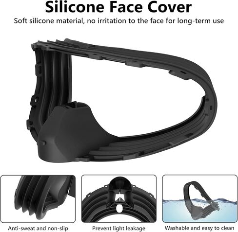 PSVR 2 Accessories, Silicone Face Cushion Cover, PSVR 2 Glasses Headset Protector Cover for Playstation VR2, Lens Dust Cover, PS VR2 Sense Controller Silicone Pad, PSVR2 Accessories Kit. in Kuwait