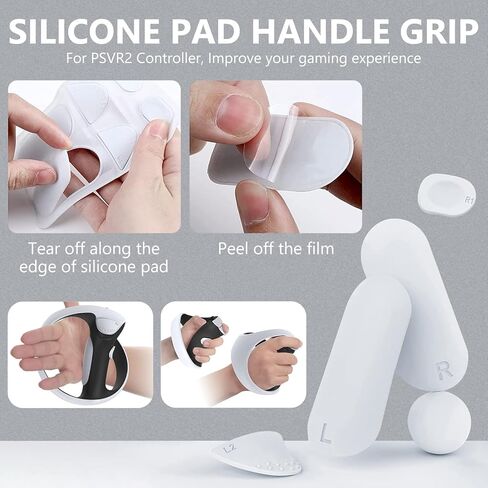 PSVR 2 Accessories, Silicone Face Cushion Cover, PSVR 2 Glasses Headset Protector Cover for Playstation VR2, Lens Dust Cover, PS VR2 Sense Controller Silicone Pad, PSVR2 Accessories Kit. in Kuwait