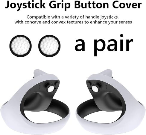 PSVR 2 Accessories, Silicone Face Cushion Cover, PSVR 2 Glasses Headset Protector Cover for Playstation VR2, Lens Dust Cover, PS VR2 Sense Controller Silicone Pad, PSVR2 Accessories Kit. in Kuwait