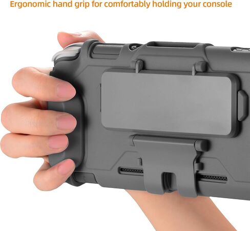 Protective Case Bundle for Nintendo Switch Lite, Tempered Glass Screen Protector, 4 Game Card Slots, Kick-Stand, Ergonomics Hand Grip, Shockproof, Anti-Scratch, Slim for Nintendo Switch Lite Case Gray in Saudi Arabia