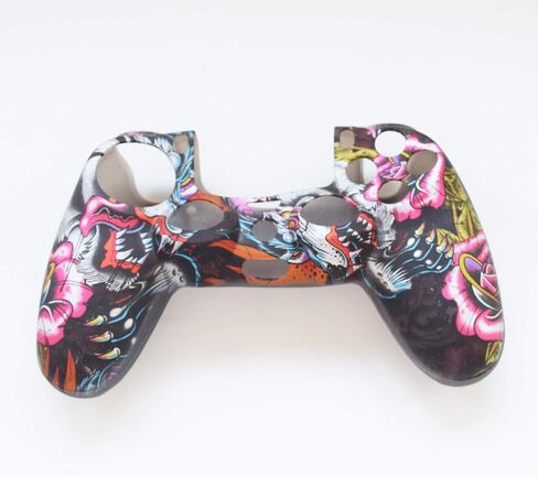 قبضة وحدة التحكم PS4، حافظة غطاء وحدة التحكم من جل السيليكون Hikfly Skin متوافقة مع وحدة التحكم PS4/PS4 Slim/PS4 Pro (غطاء وحدة تحكم 1x مع 8 × FPS Pro أغطية قبضة الإبهام) (مخلب رمادي) in Kuwait