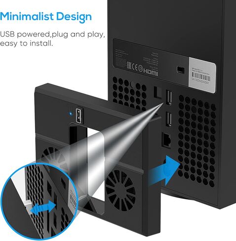 مروحة تبريد يو إس بي لأجهزة إكس بوكس سيريس إكس بون، ملحقات نظام التبريد من يوناهوت مع مروحة مزدوجة ومنفذ يو إس بي خارجي (فقط لأجهزة إكس بوكس سيريز إكس) in Kuwait