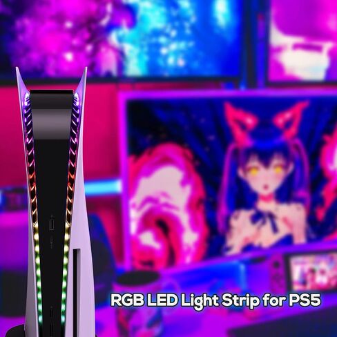 شريط اضاءة ليد لجهاز بلاي ستيشن 5، شريط اضاءة RGB لتزيين وحدة تحكم بلاي ستيشن 5 مع مصابيح ليد 5050 شرائط اضاءة مرنة لوحدة تحكم PS5 in Saudi Arabia