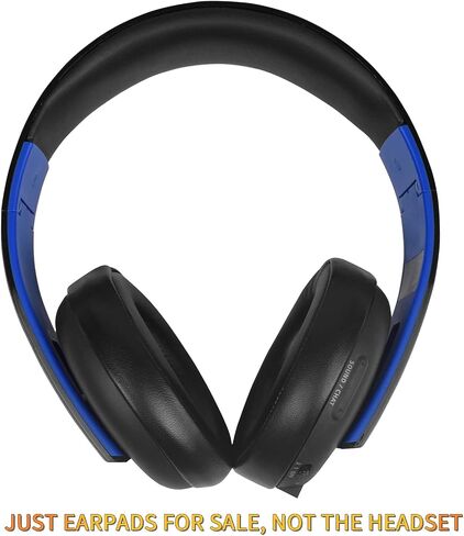 MOLGRIA Replacement Ear Pads, Earpads Cushion Cover for Sony PS3 PS4 Gold Wireless Playstation 3 Playstation 4 Headset CECHYA-0083 Stereo 7.1 Virtual Surround Headset(Black) in Kuwait
