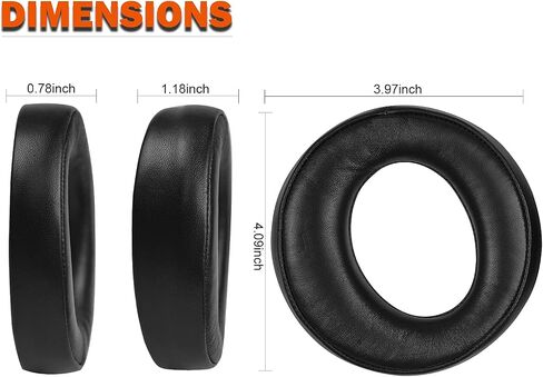 MOLGRIA Replacement Ear Pads, Earpads Cushion Cover for Sony PS3 PS4 Gold Wireless Playstation 3 Playstation 4 Headset CECHYA-0083 Stereo 7.1 Virtual Surround Headset(Black) in Kuwait