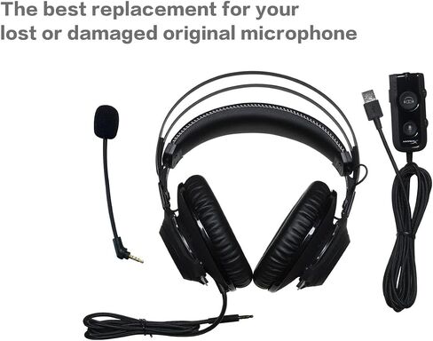 ميكروفون ألعاب بديل لسماعات الرأس HyperX Cloud Revolver على PS4 PS5 Xbox One PC، ميكروفون بوم قابل للفصل 3.5 مم in Saudi Arabia