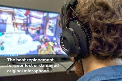 ميكروفون ألعاب بديل لسماعات الرأس HyperX Cloud Revolver على PS4 PS5 Xbox One PC، ميكروفون بوم قابل للفصل 3.5 مم in Saudi Arabia