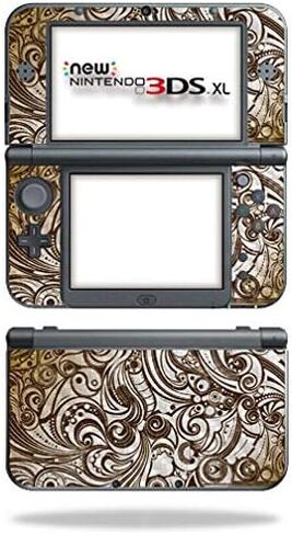 MIGHTY SKINS Carbon Fiber Skin for Nintendo New 3DS XL (2015) - Black Vintage | Protective, Durable Textured Carbon Fiber Finish | Easy to Apply, Remove, and Change Styles | Made in The USA in Saudi Arabia