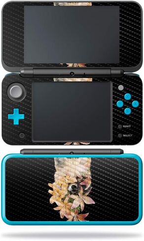 غلاف MightySkins من ألياف الكربون لجهاز Nintendo New 2DS XL - المشكال الوردي | لمسة نهائية واقية ومتينة من ألياف الكربون | سهل التطبيق والإزالة وتغيير الأنماط | صنع في الولايات المتحدة الأمريكية in Kuwait