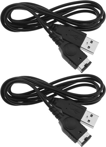 كيبل شحن USB متوافق مع نينتندو ان دي اس/جيم بوي ادفانس اس بي، ملحقات كيبل شحن USB من قطعتين، اسود in Saudi Arabia