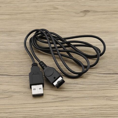 كيبل شحن USB متوافق مع نينتندو ان دي اس/جيم بوي ادفانس اس بي، ملحقات كيبل شحن USB من قطعتين، اسود in Saudi Arabia