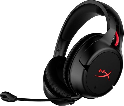 HyperX Cloud Flight - Wireless Gaming Headset, Battery Lasts Up to 30 hours of Use, Detachable Noise Cancelling Microphone, Red LED Light, Bass, Comfortable Memory Foam, PS4, PC, PS4 Pro (Renewed) in Saudi Arabia