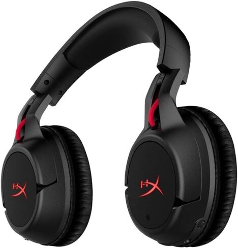 HyperX Cloud Flight - Wireless Gaming Headset, Battery Lasts Up to 30 hours of Use, Detachable Noise Cancelling Microphone, Red LED Light, Bass, Comfortable Memory Foam, PS4, PC, PS4 Pro (Renewed) in Saudi Arabia