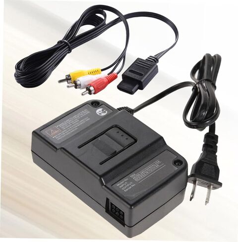 UKCOCO مجموعة واحدة من محول الطاقة للعبة N64 محول الطاقة شاحن الطاقة لإمداد الطاقة N64 شاحن لعبة محول الطاقة الأسود لملحقات ألعاب N64 in Kuwait