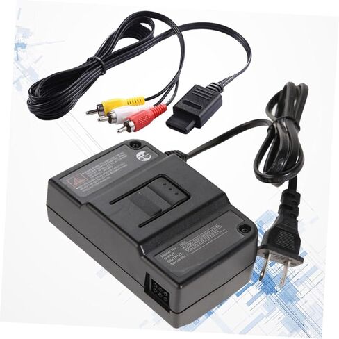 UKCOCO مجموعة واحدة من محول الطاقة للعبة N64 محول الطاقة شاحن الطاقة لإمداد الطاقة N64 شاحن لعبة محول الطاقة الأسود لملحقات ألعاب N64 in Kuwait