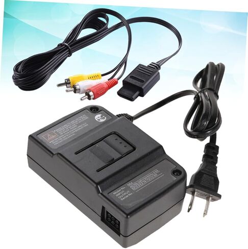 UKCOCO مجموعة واحدة من محول الطاقة للعبة N64 محول الطاقة شاحن الطاقة لإمداد الطاقة N64 شاحن لعبة محول الطاقة الأسود لملحقات ألعاب N64 in Kuwait