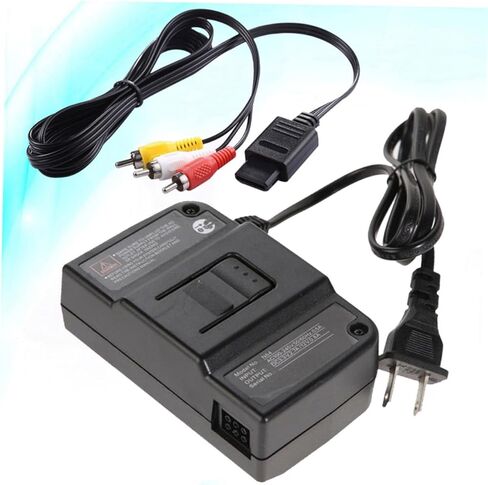 UKCOCO مجموعة واحدة من محول الطاقة للعبة N64 محول الطاقة شاحن الطاقة لإمداد الطاقة N64 شاحن لعبة محول الطاقة الأسود لملحقات ألعاب N64 in Kuwait