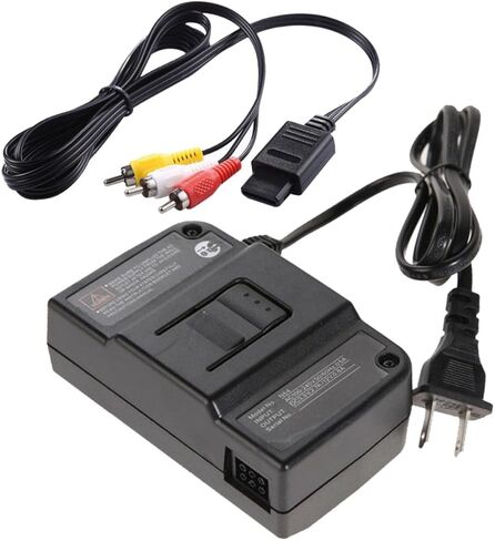 UKCOCO مجموعة واحدة من محول الطاقة للعبة N64 محول الطاقة شاحن الطاقة لإمداد الطاقة N64 شاحن لعبة محول الطاقة الأسود لملحقات ألعاب N64 in Kuwait