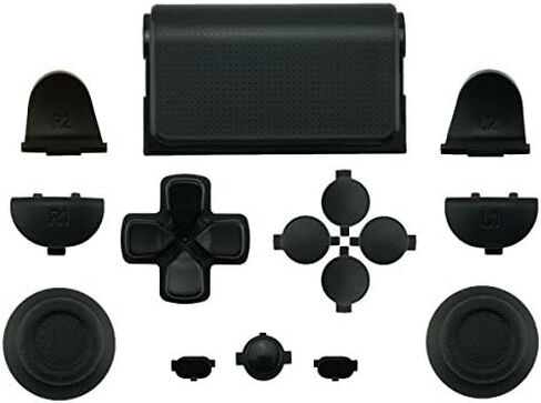WPS Touch Pad Thumbsticks Dpad Home Full Buttons Set Replacement Parts for PS4 PlayStation 4 Dualshock 4 Controller Shell (for GEN 1 Controllers) (Black) in Kuwait