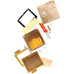 Deal4GO Replacement Full Housing Shell Case kit w/Custom Modified Buttons Screen Lens for Nintendo Game Boy Advance SP GBA SP (Black)