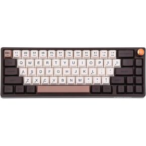 Feker IK65 VIA Programmable 2.4G/BT5.0/USB-C Mechanical Keyboard, 65% Hot Swappable Gasket-Mounted, with Sound Dampening Foams Kit, Volume-Control Knob, 4000mAh Battery, RGB for Win/Mac (Brown Knob) in Kuwait
