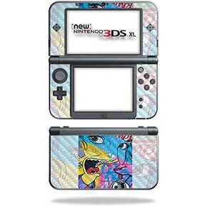 MightySkins Carbon Fiber Skin for Nintendo New 3DS XL (2015) - Blue Eyes | Protective, Durable Textured Carbon Fiber Finish | Easy to Apply, Remove, and Change Styles | Made in The USA in Saudi Arabia