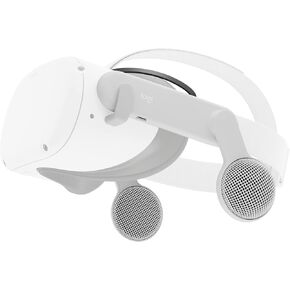 Logitech Chorus VR Off-Ear Headset for Meta Quest 2, Designed for Gaming and VR Fitness, Lightweight, Open air immersive Audio, flip to Mute, USB-C passthrough - White (Renewed) in Saudi Arabia