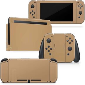 Tacky Design Classic Pastel Skin Compatible with Nintendo Switch Skin Wrap Cover, Brown, Cream, and Beige Skin for Nintendo Switch Stickers, Premium Vinyl 3M Full Wrap Decal (Cream). in Kuwait