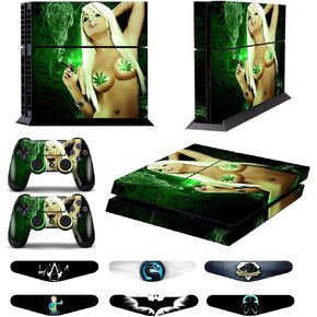 جلود لجهاز التحكم PS4 - ملصقات لألعاب Playstation 4 - غطاء ملصقات لوحدة التحكم PS4 Sony Playstation Four الملحقات PS4 Faceplate مع Dualshock 5 جهازي تحكم - نساء in Kuwait
