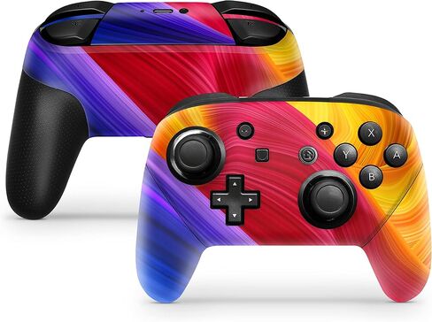 TACKY Design جلد تجريدي لجهاز تحكم نينتيندو سويتش، ملصق لف ملون متوافق مع جهاز تحكم برو لييف جلد فينيل 3 متر ملصق تغطية كاملة in Saudi Arabia