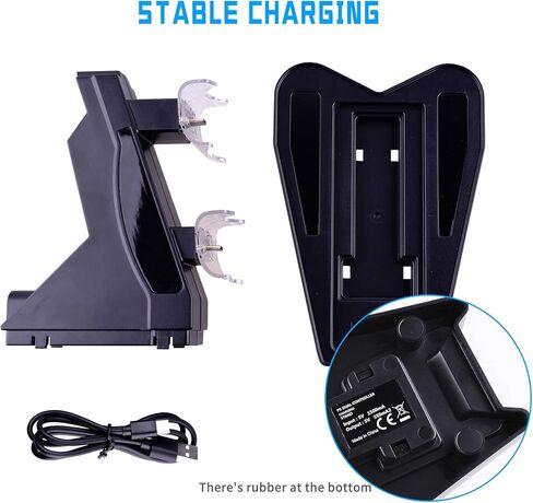 PS5 Controller Charger Station, Metatze Dual Charger Dock Station with Led Indicator USB Type-C Fast Charging Station Compatible with Sony Playstation 5 DualSense Controller Accessories (Black) in Kuwait