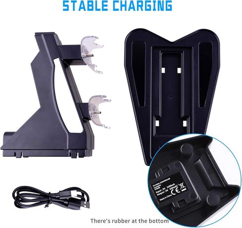 PS5 Controller Charger Station, Metatze Dual Charger Dock Station with Led Indicator USB Type-C Fast Charging Station Compatible with Sony Playstation 5 DualSense Controller Accessories (Black) in Saudi Arabia