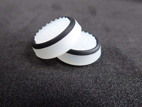 Silicone Thumb Stick Joystick Cap Analog Grip Thumbsticks Cap Cover Case for Switch NS Controller (Black-White) in Kuwait