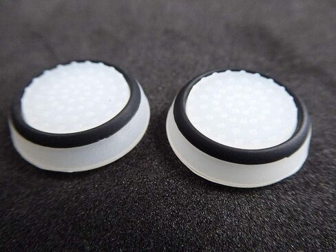 Silicone Thumb Stick Joystick Cap Analog Grip Thumbsticks Cap Cover Case for Switch NS Controller (Black-White) in Kuwait