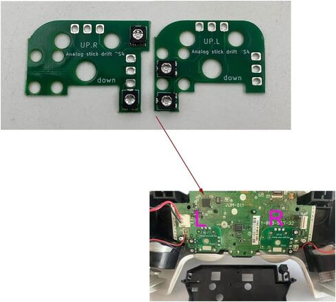 استبدال عصا الانجراف التناظرية من أرماديو إل آر متوافق مع جهاز بلاي ستيشن 4 بإبهام عصا التحكم التناظرية لوحدة بلاي ستيشن 4 إل آر دريفت PCB in Kuwait