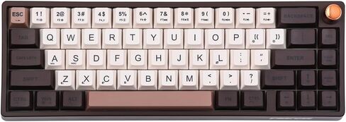 Feker IK65 VIA Programmable 2.4G/BT5.0/USB-C Mechanical Keyboard, 65% Hot Swappable Gasket-Mounted, with Sound Dampening Foams Kit, Volume-Control Knob, 4000mAh Battery, RGB for Win/Mac (Brown Knob) in Kuwait